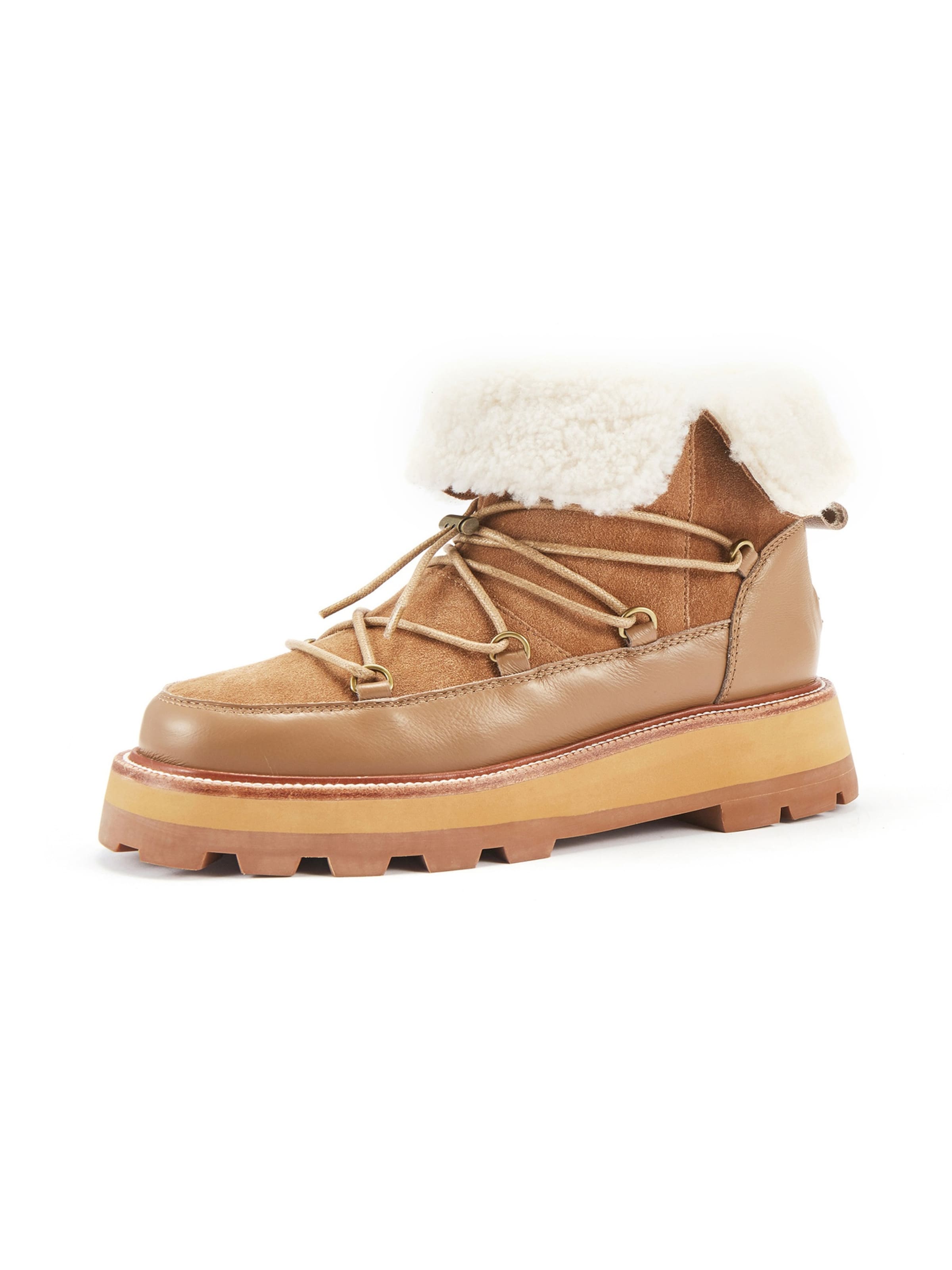 Australia Luxe Collective - Botim em castanho: frente