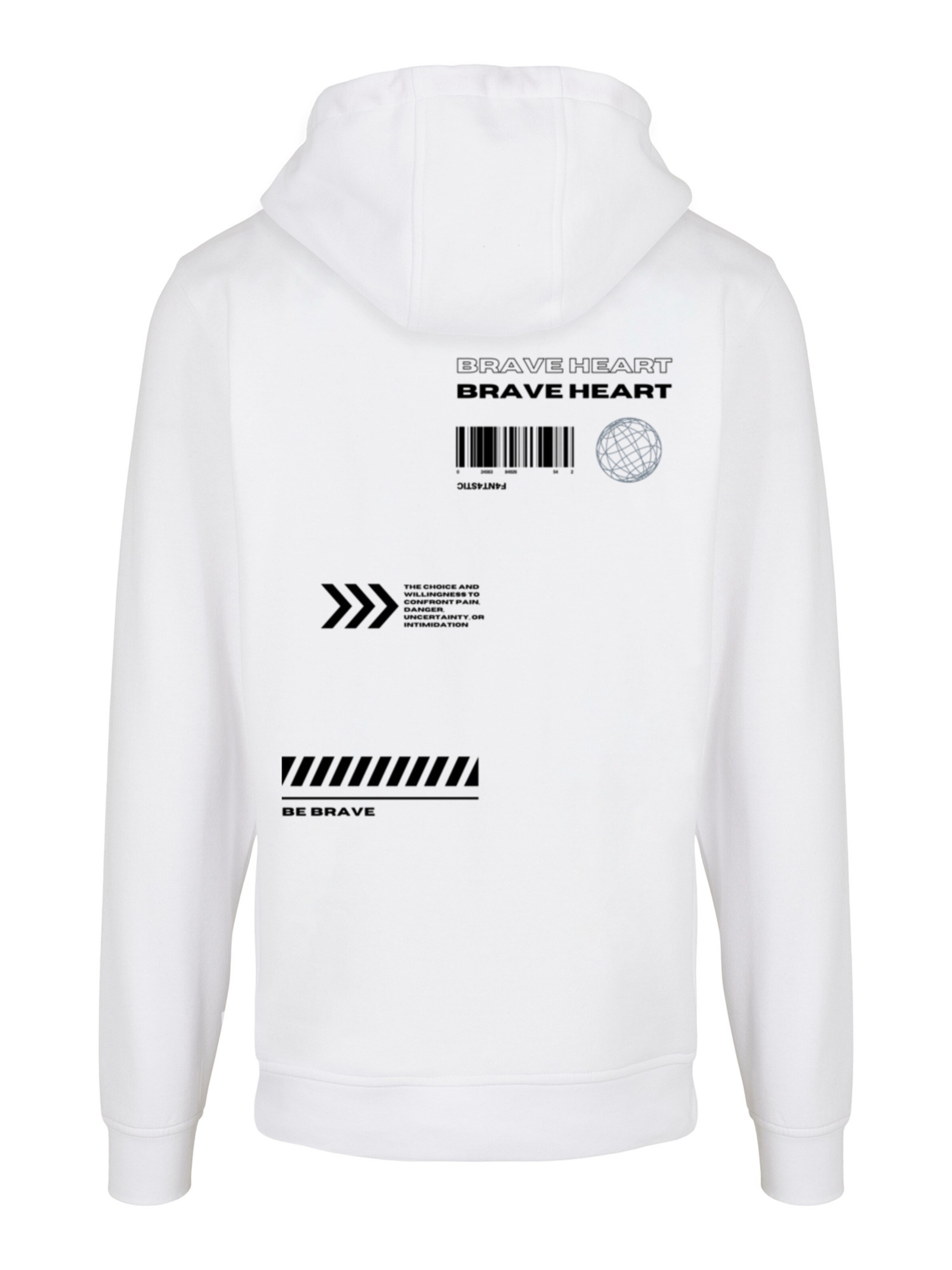 Sweat-shirt 'Brave Heart' F4NT4STIC en blanc
