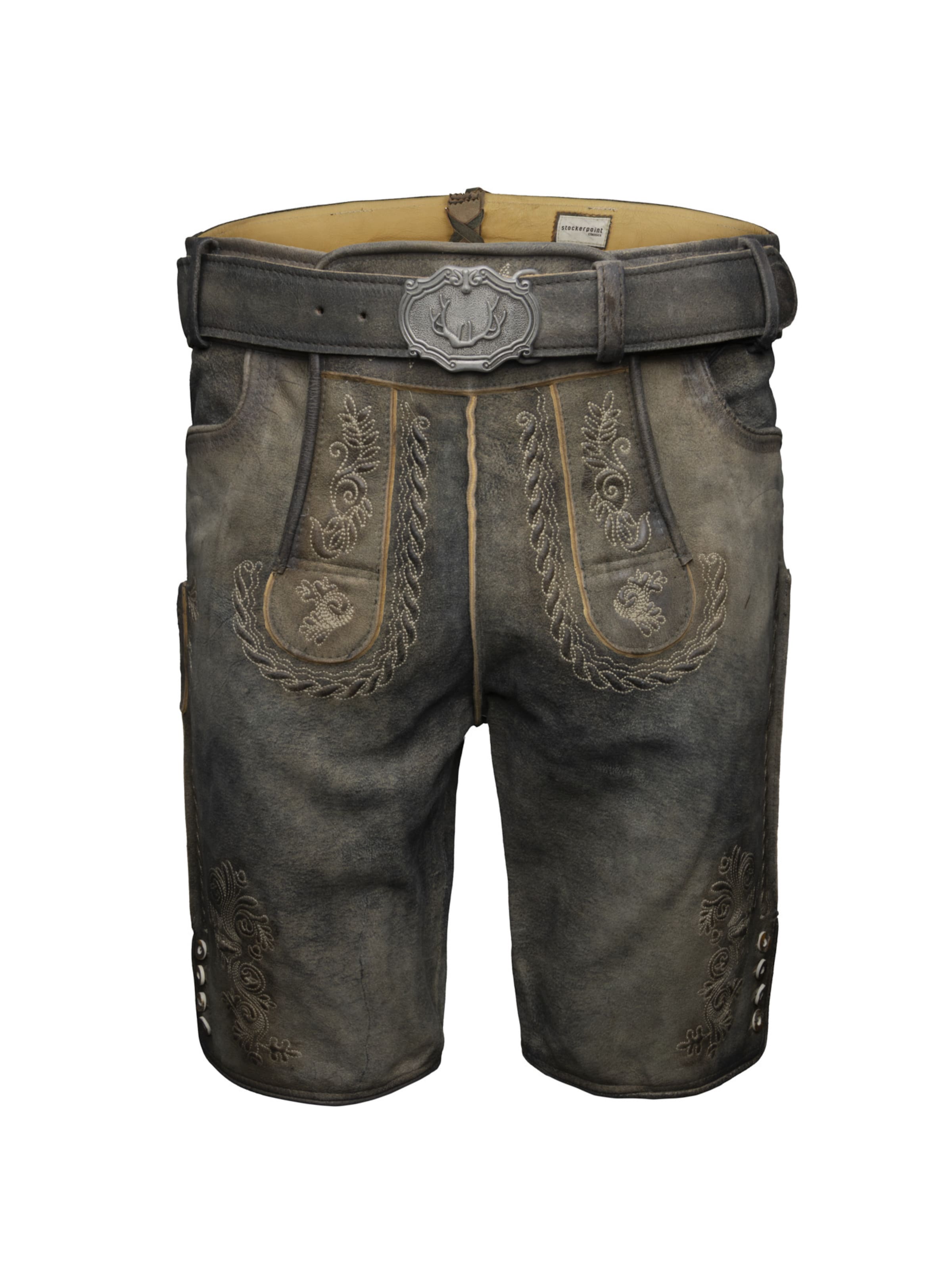 Regular Pantalon folklorique 'Wastl' STOCKERPOINT en gris : devant