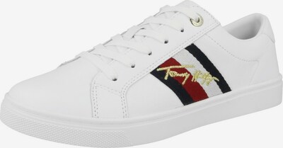 TOMMY HILFIGER Sneaker in navy / gold / rot / weiß, Produktansicht