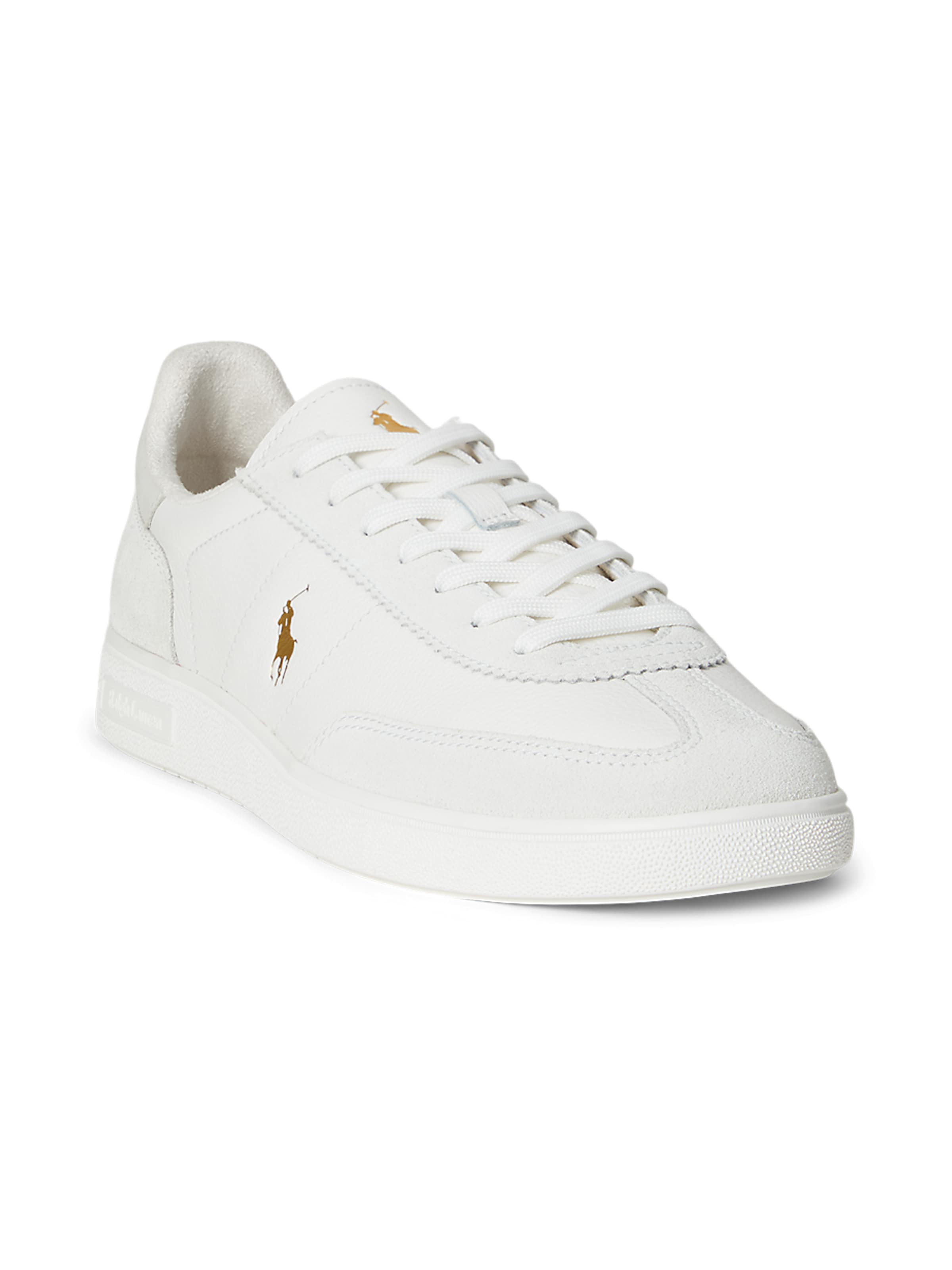 Polo Ralph Lauren Baskets basses 'BEDFORD' en or / blanc, Vue avec produit