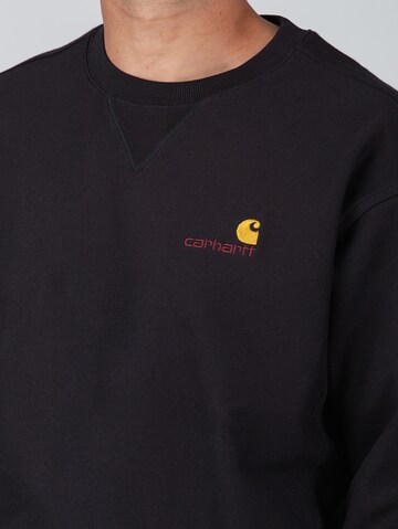 Carhartt WIP Sweatshirt 'American Script' in Black