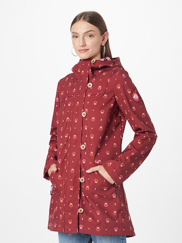 Veste fonctionnelle 'Wild Weather' Blutsgeschwister en rouge : devant