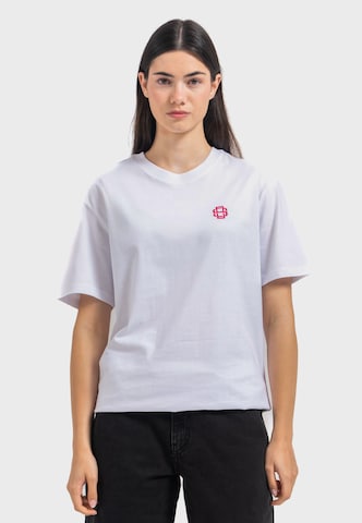 Oldskull Shirt 'Retro Cherry Chaser Logo Graphic' in White