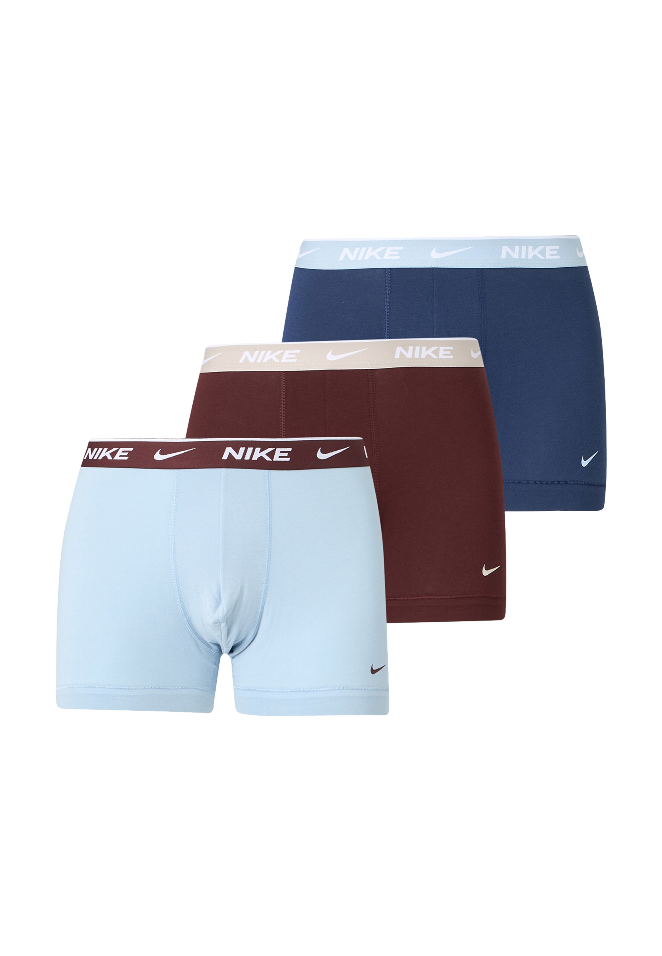 NIKE Underwear Sous-vêtements de sport 'Everyday' en XS en bleu clair / bleu foncé / bourgogne / blanc, Vue avec produit