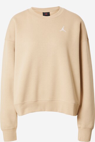 Sweat-shirt Jordan en beige : devant