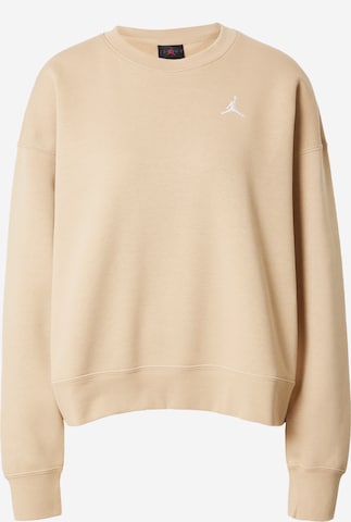 Sweat-shirt Jordan en beige : devant