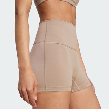 ADIDAS PERFORMANCE - Skinny Calças de desporto 'All-Me' em castanho