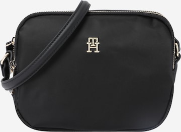 TOMMY HILFIGER - Mala de ombro 'Poppy' em preto: frente