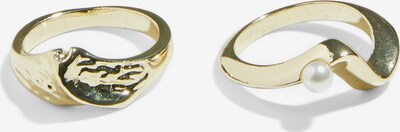 PIECES Ring 'KALLY' in de kleur Goud / Parelwit, Productweergave