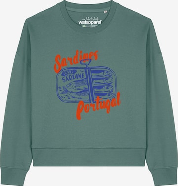 Felpa 'Sardines Portugal ' di Watapparel in verde: frontale