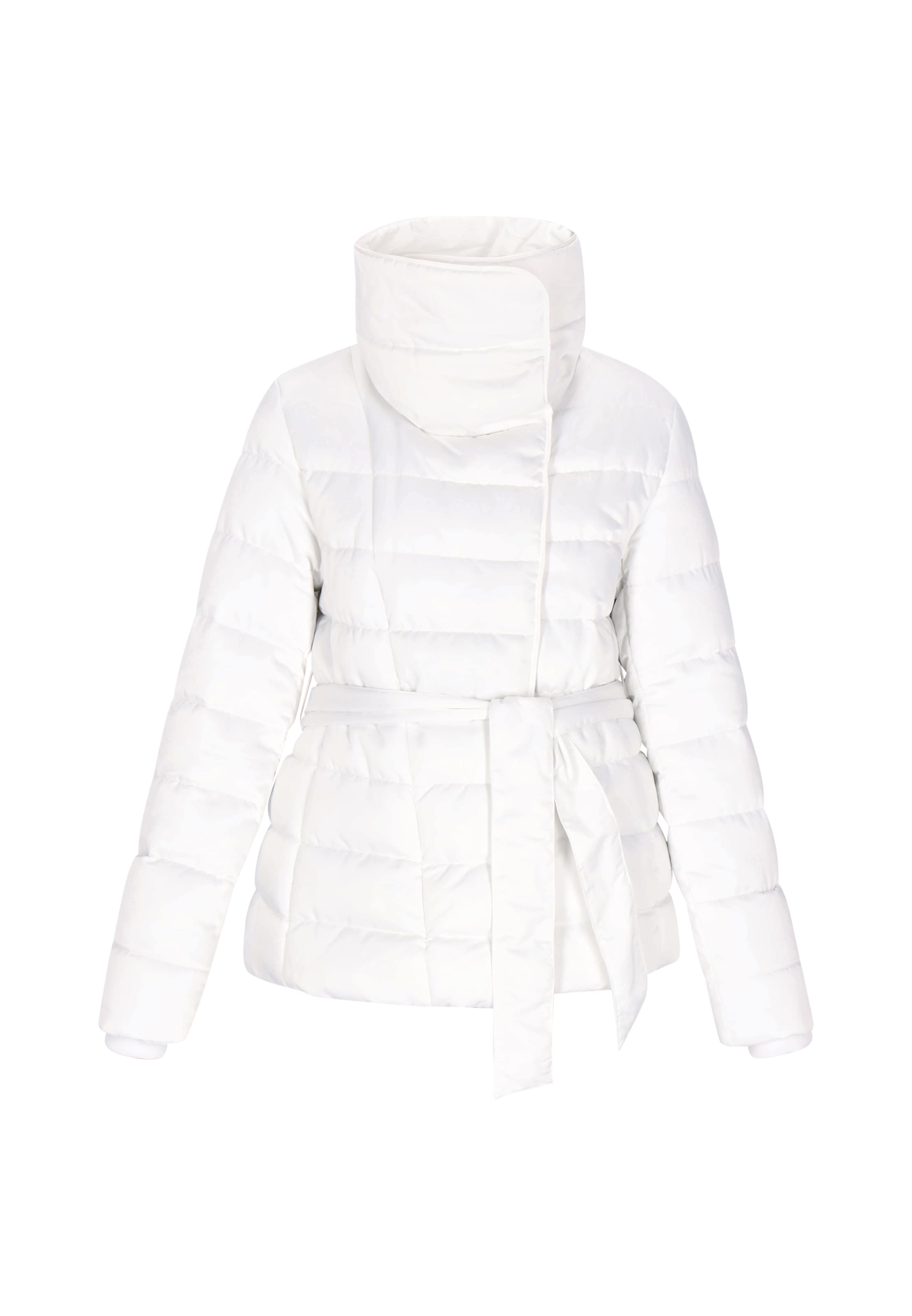 Palton de iarnă de la faina pe alb: față