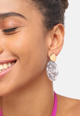 Boucles d'oreilles 'Georgiana' SOHI en or : devant