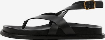 MANGO Sandals 'Utila' in Black: front