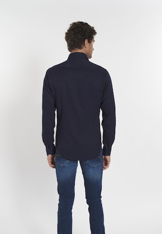 DENIM CULTURE Regular fit Button Up Shirt 'MAXIMILLIAN' in Blue