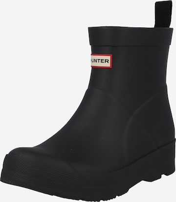 HUNTER Rubber Boots in Black: front