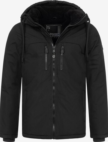 Alessandro Salvarini Winter Jacket in Black: front