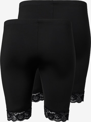 Zizzi Slimfit Sporthose in Schwarz