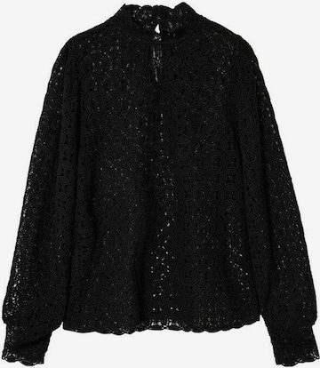 MANGO Blouse 'guipur' in Zwart: voorkant