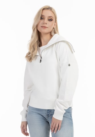 DreiMaster Vintage Sweatshirt 'Idem' in White: front