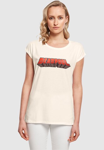 ABSOLUTE CULT Shirt ' Deadpool ' in Beige: front