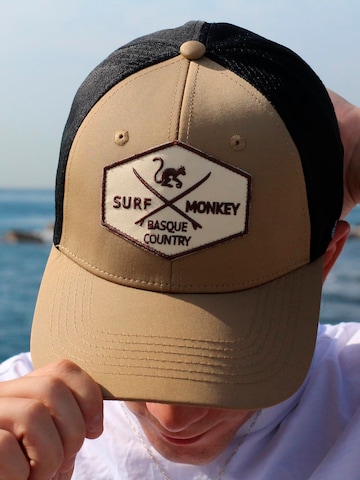Surf Monkey Athletic Cap in Beige