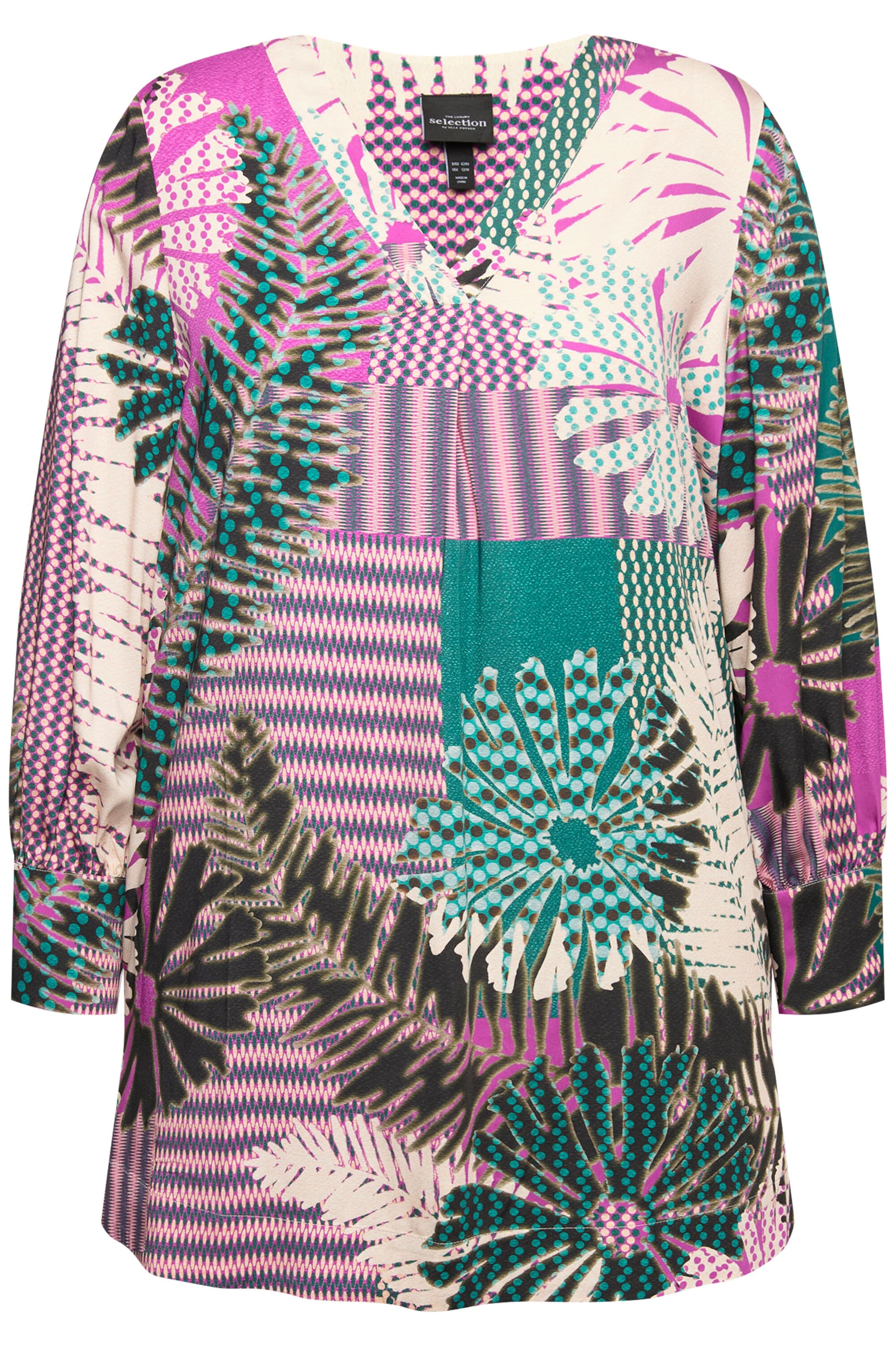 Ulla Popken Tuniek in Gemengde kleuren: voorkant