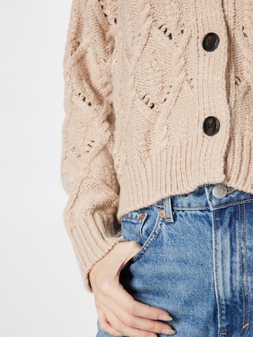 ABOUT YOU Knit cardigan 'Victoria' in Beige