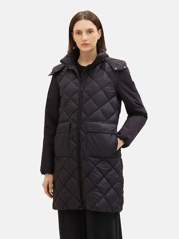 Manteau d’hiver 'Hybrid' TOM TAILOR en noir : devant