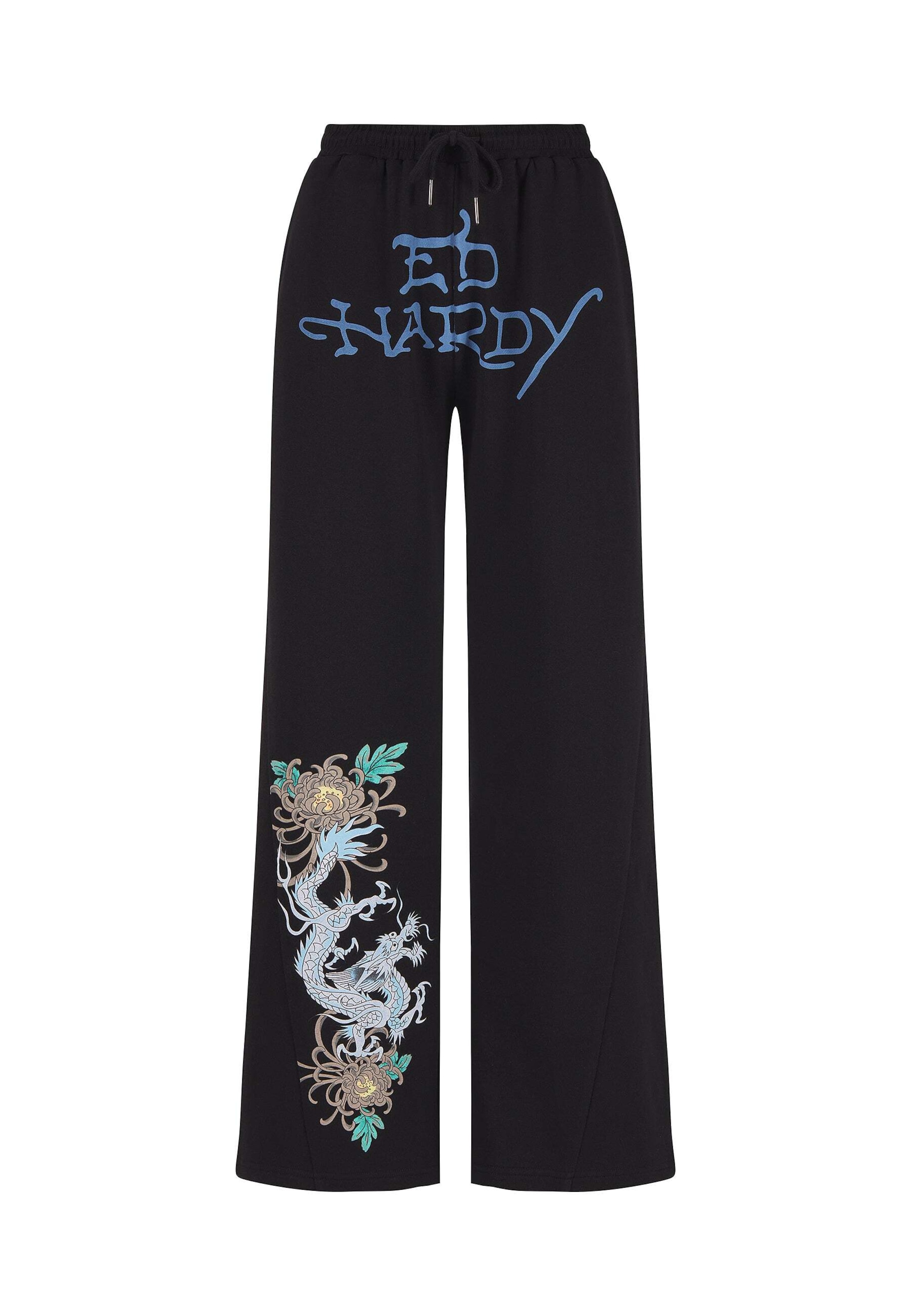 Ed Hardy Pantalón en azul cobalto / amarillo / negro / blanco, Vista del producto