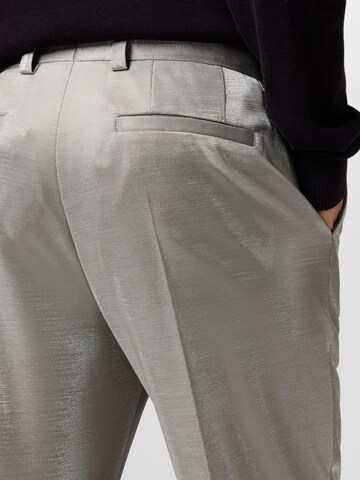 HUGO Regular Pleated Pants 'Teagan' in Grey