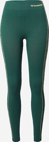 Hummel Skinny Workout Pants 'MT ZONE' in Green: front