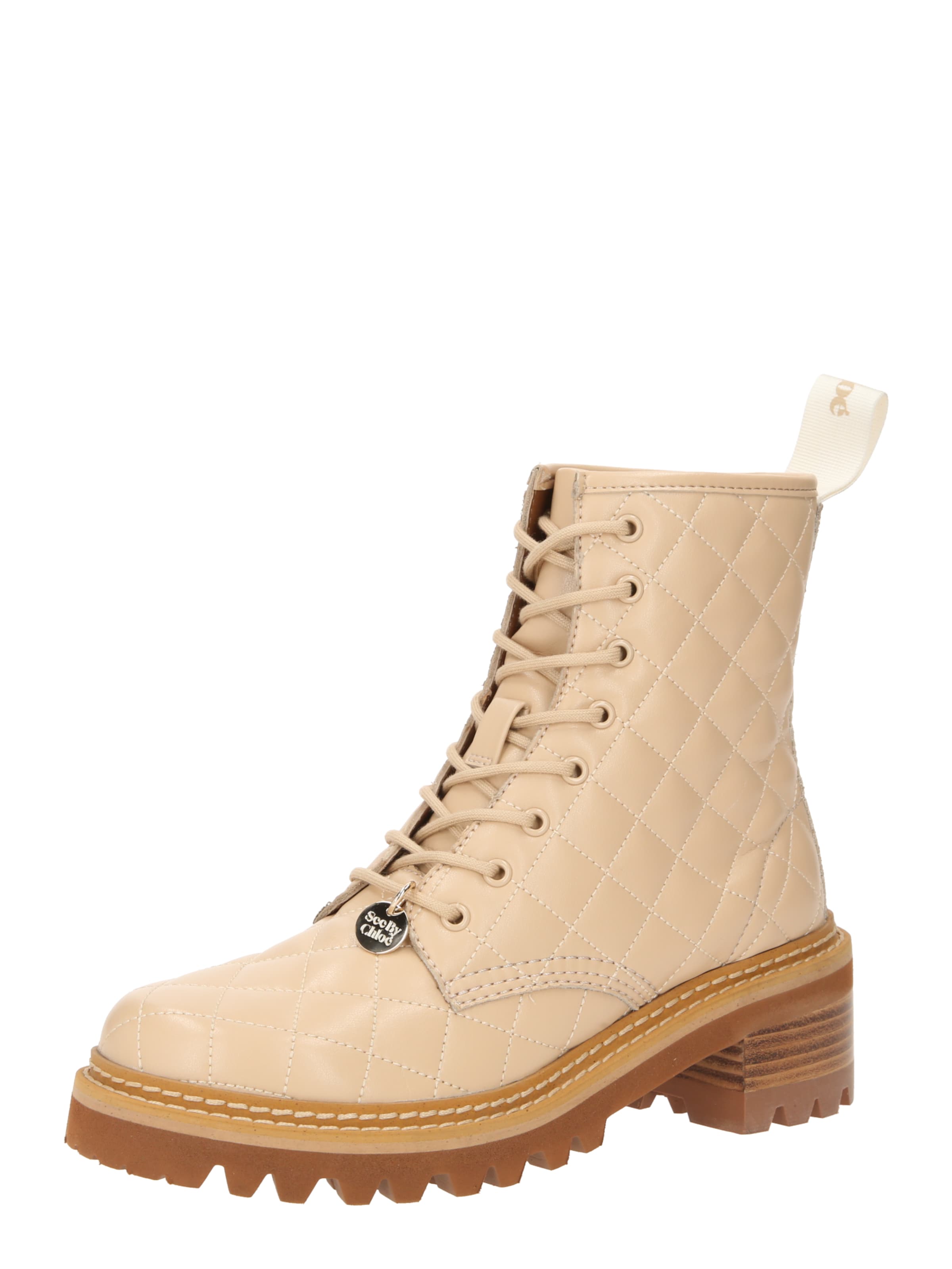 See by Chloé Snørestøvletter 'Jodie' i beige: forside