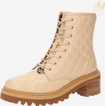 Ghete cu șireturi 'Jodie' de la See by Chloé pe bej: față