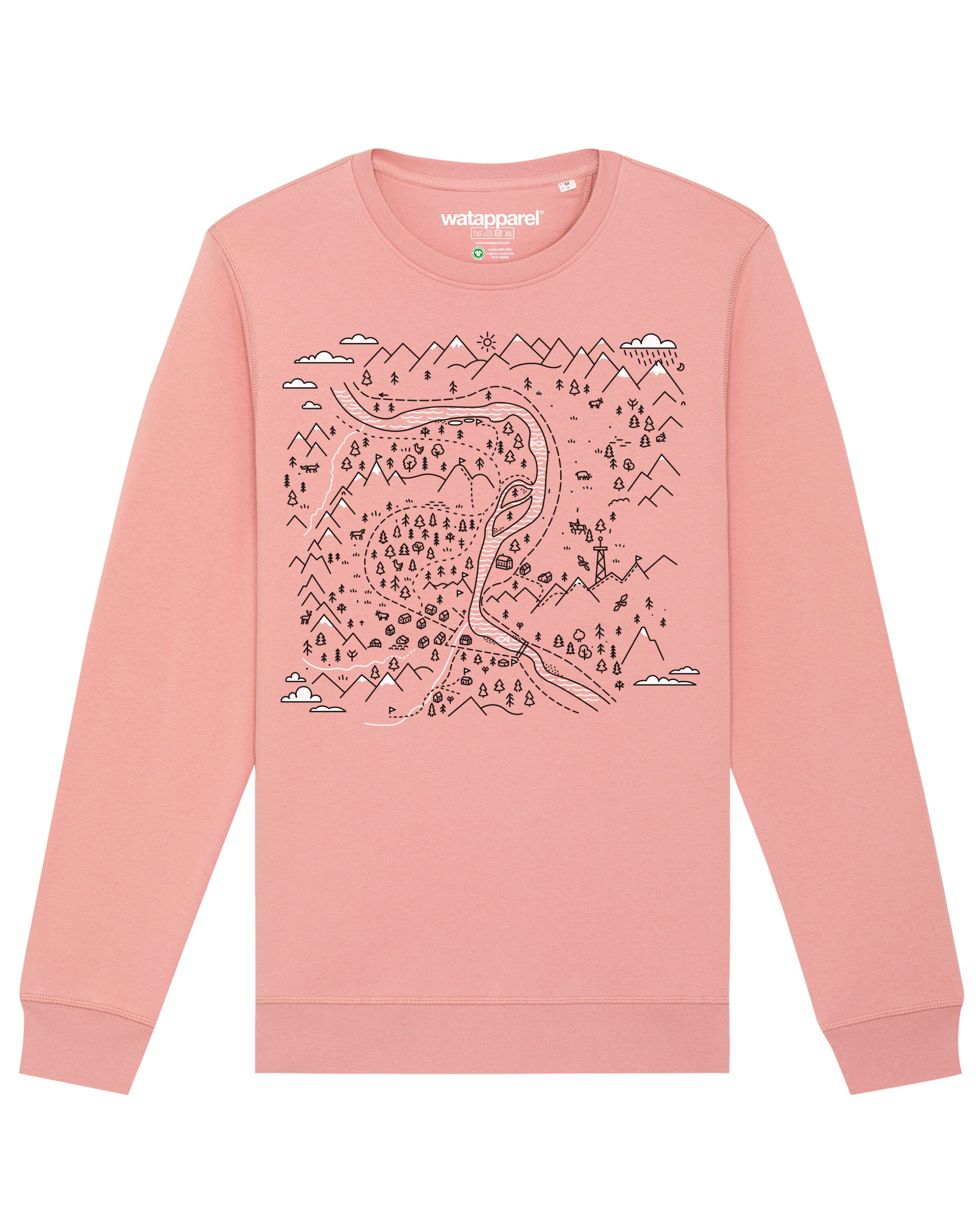 Sweat-shirt ' Landschaft ' Watapparel en rose : devant