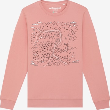 Sweat-shirt ' Landschaft ' Watapparel en rose : devant