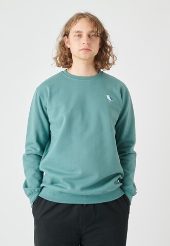 Sweat-shirt 'Embro Gull' Cleptomanicx en bleu : devant