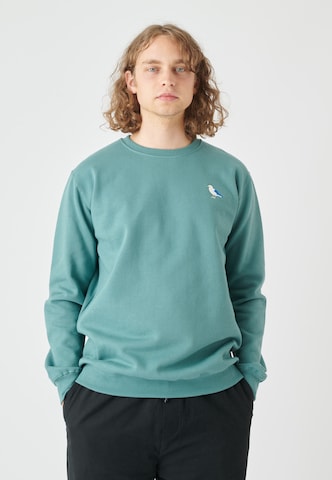 Cleptomanicx Sweatshirt 'Embro Gull' in Blue: front