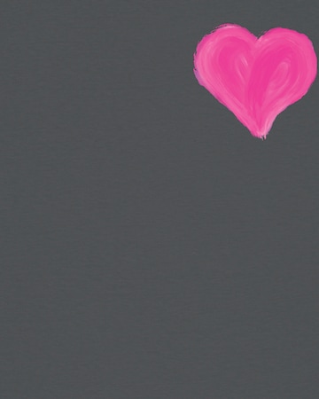 T-shirt ' Pink Heart ' Watapparel en gris