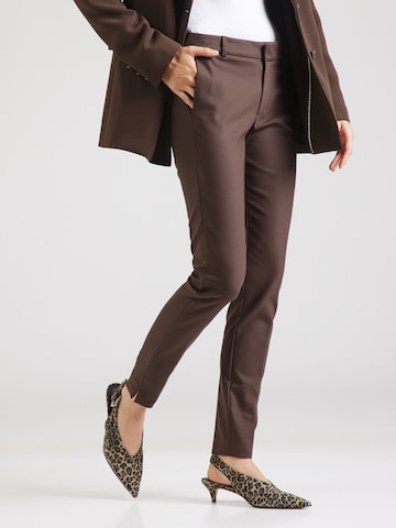 MOS MOSH - Slimfit Pantalón chino 'Abbey Night' en marrón: frente