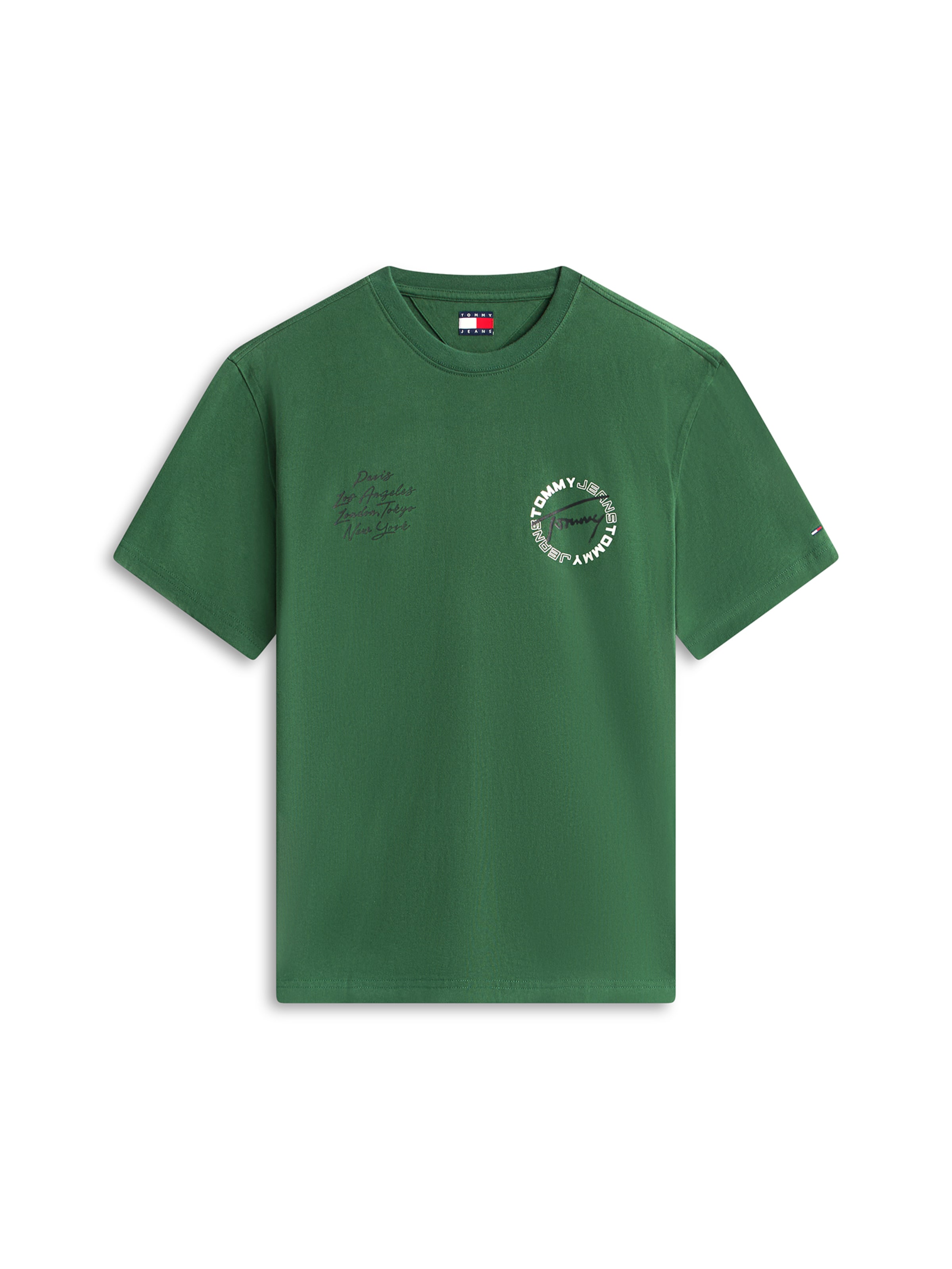 Tommy Jeans Shirt in Groen: voorkant