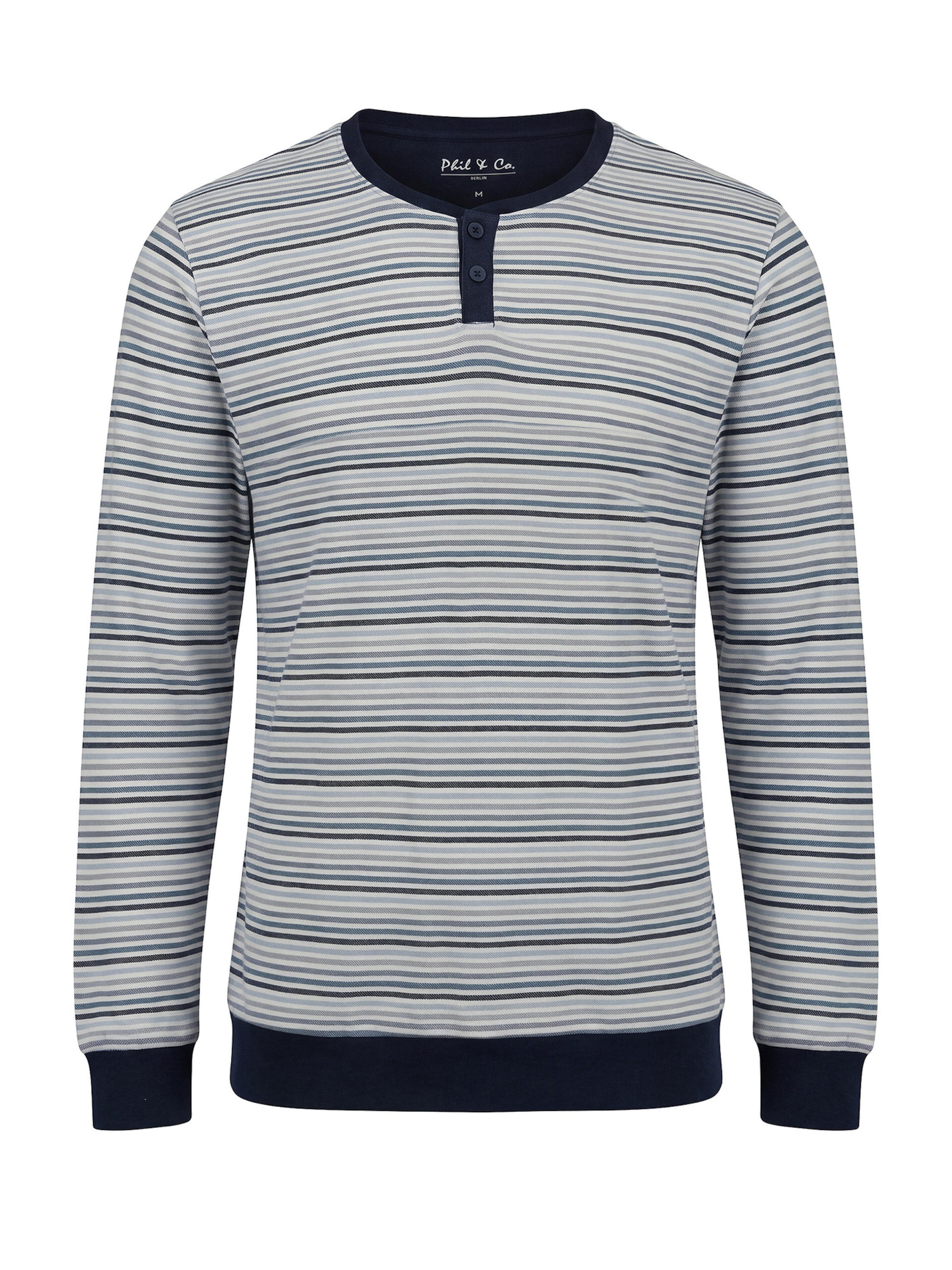 Phil & Co. Berlin Pyjama ' Soft and Cozy ' in Blau