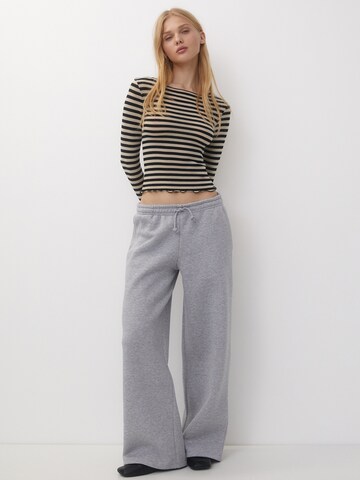 Wide Leg Pantalon Pull&Bear en gris