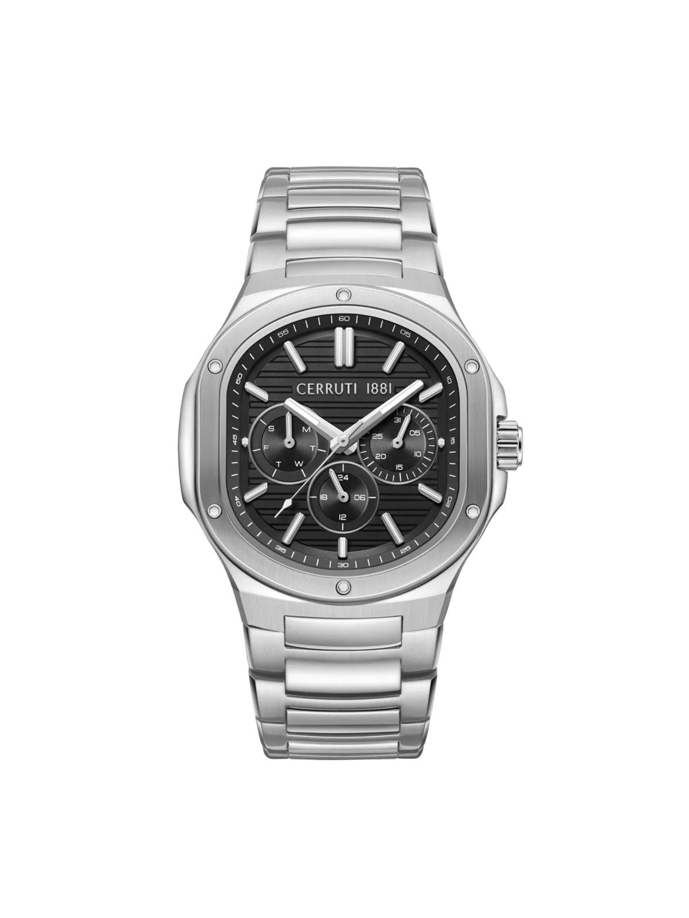 Montre à affichage analogique 'Trento' CERRUTI 1881 en argent : devant
