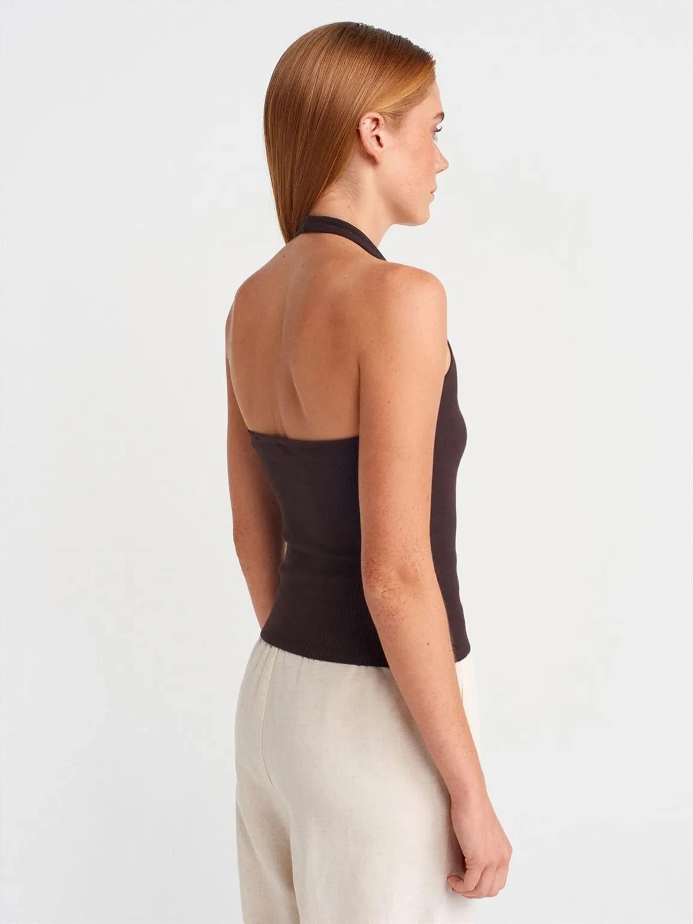 Dilvin Blouse in Brown