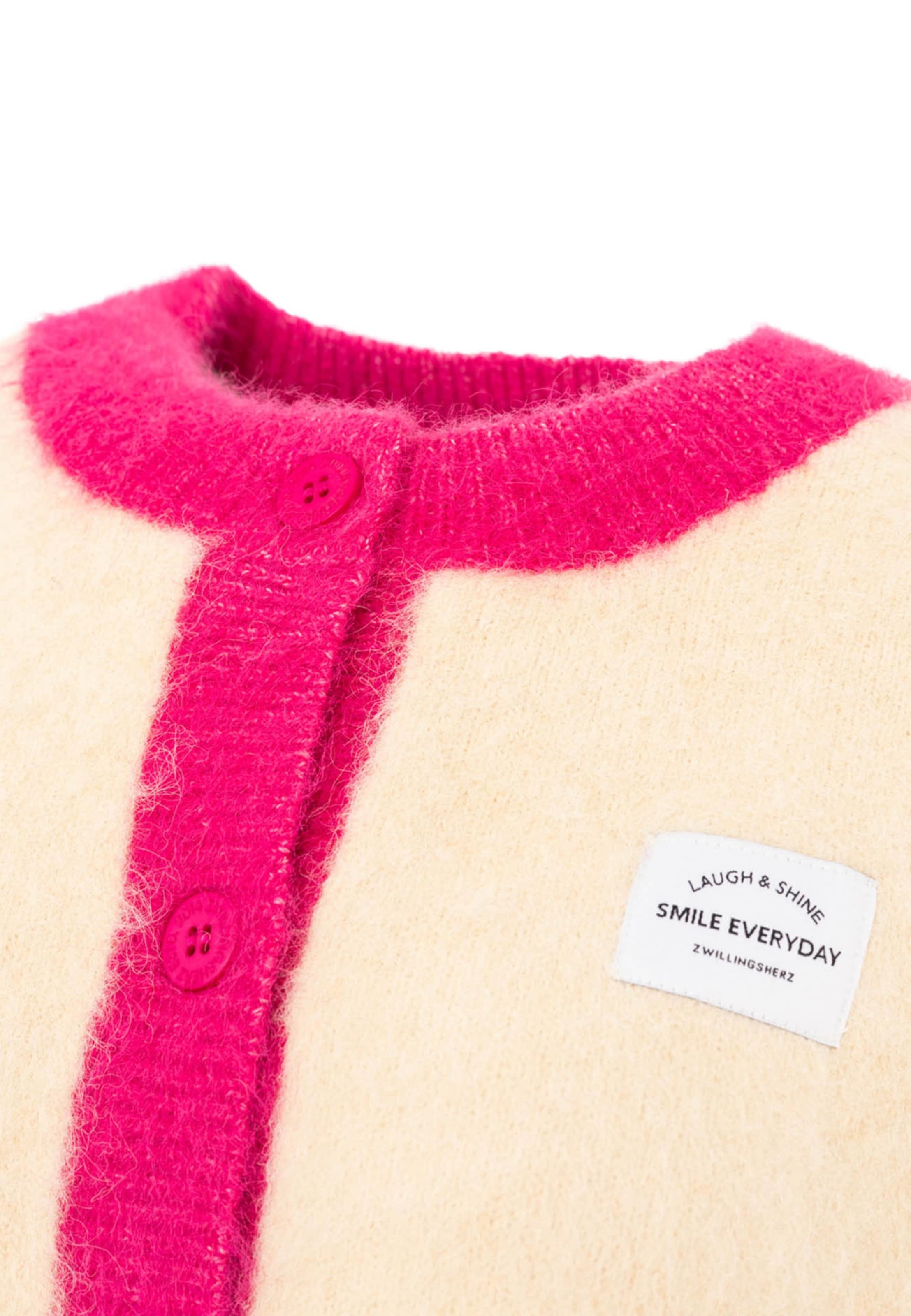 Gilet Zwillingsherz en beige : devant