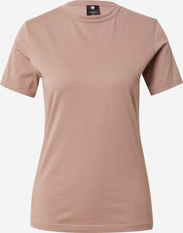 G-Star RAW T-shirt 'Nysid' i brun: framsida