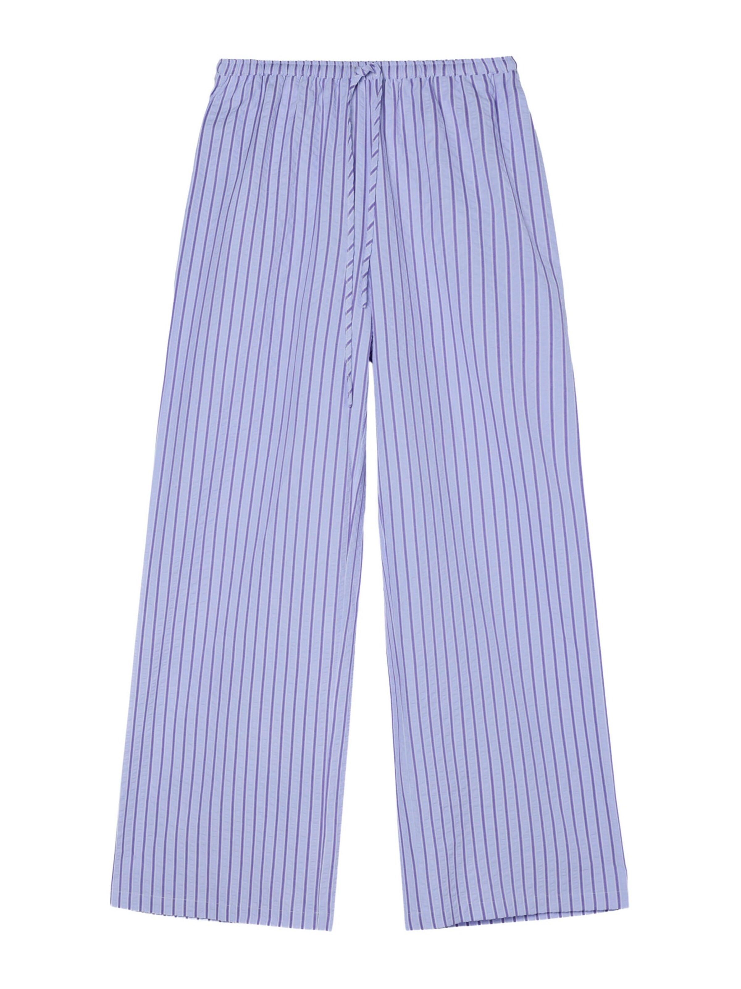 BALMOHK - Perna larga Calças em roxo: frente