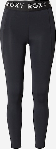 ROXY Skinny Workout Pants in Black: front