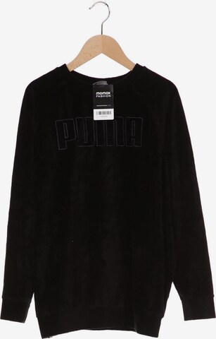 PUMA Sweatshirt & Zip-Up Hoodie in S in Black: front